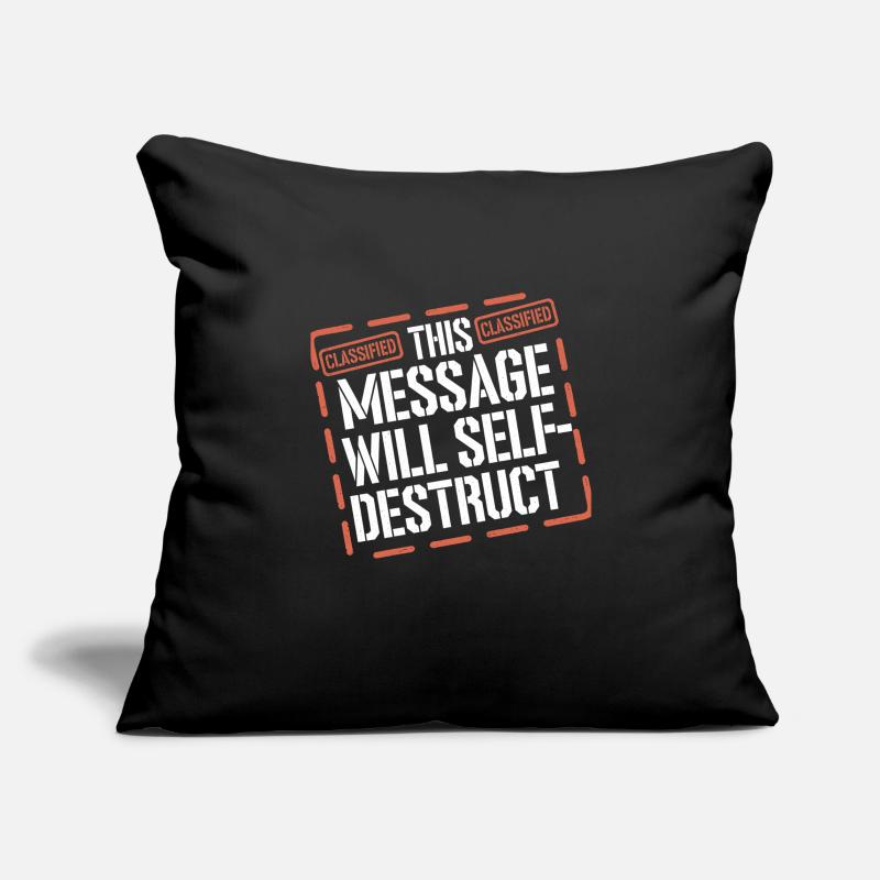 Rétro Cryptographie Espion Code Rôti Espionnage Housse de coussin décorative 45 x 45 cm