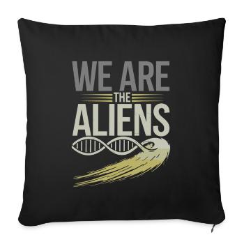 Astrobiologie Exploration spatiale Extraterrestre - Housse de coussin décorative 45 x 45 cm - noir - Devant