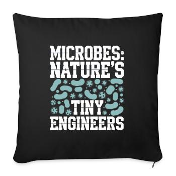 Microscope Enthusiast Lab Technician Science - Sofa pillowcase 17,3'' x 17,3'' (45 x 45 cm) - black - Front