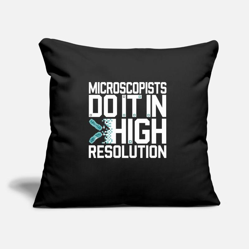 Passionné de microscope Technicien de laboratoire Science Housse de coussin décorative 45 x 45 cm