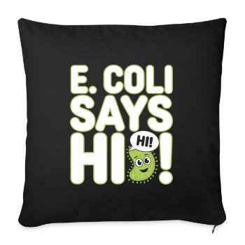 Microscope Enthusiast Lab Technician Science - Sofa pillowcase 17,3'' x 17,3'' (45 x 45 cm) - black - Front