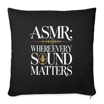 Asmr Creator Relaxation sensorielle Calmant - Housse de coussin décorative 45 x 45 cm - noir - Devant