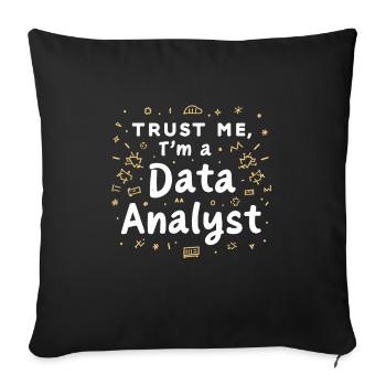 Data Analyst Big Data Specialist Business - Sofa pillowcase 17,3'' x 17,3'' (45 x 45 cm) - black - Front