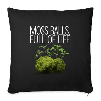 Kokedama Moss Ball Plants Japanese Gardening - Sofa pillowcase 17,3'' x 17,3'' (45 x 45 cm) - black - Front