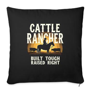 Cattle Rancher Livestock Farmer Ranching Lifestyle - Sofa pillowcase 17,3'' x 17,3'' (45 x 45 cm) - black - Front