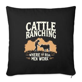 Cattle Rancher Livestock Farmer Ranching Lifestyle - Sofa pillowcase 17,3'' x 17,3'' (45 x 45 cm) - black - Front