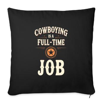 Bovins Éleveur Éleveur Éleveur Éleveur Mode de vie - Housse de coussin décorative 45 x 45 cm - noir - Devant
