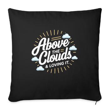 Flugbegleiterin Der Luftfahrtprofi Cabin Crew - Sofakissenbezug 45 x 45 cm - Schwarz - Vorne