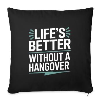 Sober Living Recovery Lifestyle Alcohol-free - Sofakissenbezug 45 x 45 cm - Schwarz - Vorne