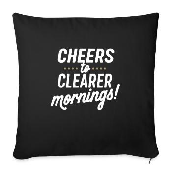 Sober Living Recovery Lifestyle Alcohol-free - Sofakissenbezug 45 x 45 cm - Schwarz - Vorne