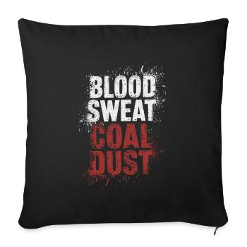 Coal Miner Underground Mining Safety Helmet Worker - Sofa pillowcase 17,3'' x 17,3'' (45 x 45 cm) - black - Front