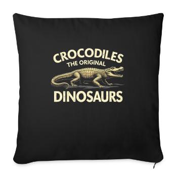 Alligator Crocodile Reptile Enthusiast Swamp - Sofa pillowcase 17,3'' x 17,3'' (45 x 45 cm) - black - Front