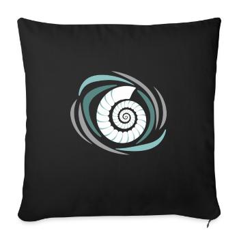 Fossilized Ammonite Collector Prehistoric - Sofa pillowcase 17,3'' x 17,3'' (45 x 45 cm) - black - Front