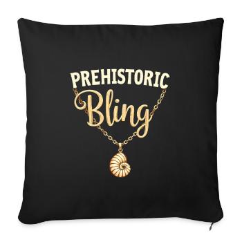 Fossilized Ammonite Collector Prehistoric - Sofa pillowcase 17,3'' x 17,3'' (45 x 45 cm) - black - Front