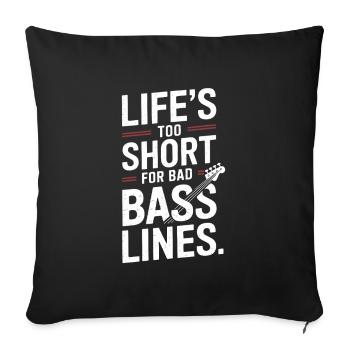 Basse, Guitariste, Musicien, Matériel, Funk, Rock, Jazz - Housse de coussin décorative 45 x 45 cm - noir - Devant