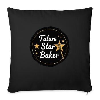 Junior Baking Candidate Young Chef Baking - Sofa pillowcase 17,3'' x 17,3'' (45 x 45 cm) - black - Front