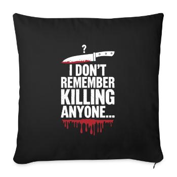 Krimi-dinner-outfit, Party, Tatort - Sofakissenbezug 45 x 45 cm - Schwarz - Vorne