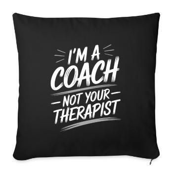 Gewichtheber -coach -krafttrainer Powerlifting - Sofakissenbezug 45 x 45 cm - Schwarz - Vorne