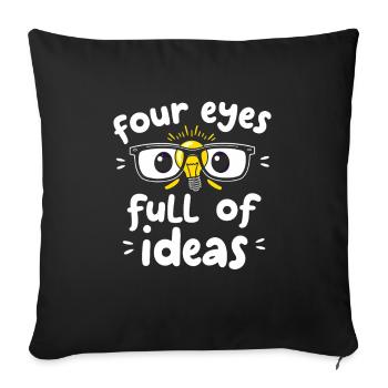 Stylish Specifications Children's Glasses Pride - Sofa pillowcase 17,3'' x 17,3'' (45 x 45 cm) - black - Front