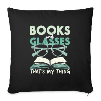 Stylish Specifications Children's Glasses Pride - Sofa pillowcase 17,3'' x 17,3'' (45 x 45 cm) - black - Front