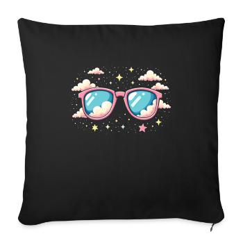 Stylish Specifications Children's Glasses Pride - Sofa pillowcase 17,3'' x 17,3'' (45 x 45 cm) - black - Front