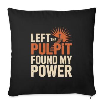 Former religious community survivors - Sofa pillowcase 17,3'' x 17,3'' (45 x 45 cm) - black - Front