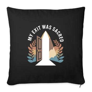 Former religious community survivors - Sofa pillowcase 17,3'' x 17,3'' (45 x 45 cm) - black - Front