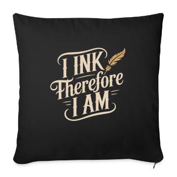 Seniors with tattoos proudly aging, - Sofa pillowcase 17,3'' x 17,3'' (45 x 45 cm) - black - Front