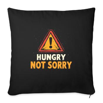 Grumpy When Hungry T-shirt Humor Humor Food - Sofa pillowcase 17,3'' x 17,3'' (45 x 45 cm) - black - Front