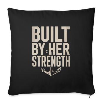 Élevé par une reine, parent célibataire - Housse de coussin décorative 45 x 45 cm - noir - Devant