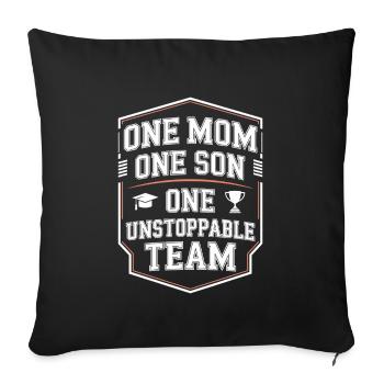 Élevé par une reine, parent célibataire - Housse de coussin décorative 45 x 45 cm - noir - Devant