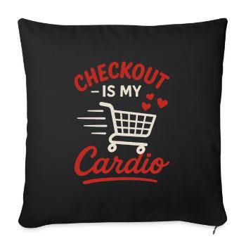 The Competitive Food Shopper Fast Cart - Sofa pillowcase 17,3'' x 17,3'' (45 x 45 cm) - black - Front