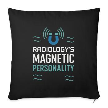 MRI Technologist Radiology Magnetic Resonance - Sofa pillowcase 17,3'' x 17,3'' (45 x 45 cm) - black - Front
