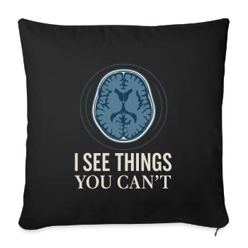 MRI Technologist Radiology Magnetic Resonance - Sofa pillowcase 17,3'' x 17,3'' (45 x 45 cm) - black - Front
