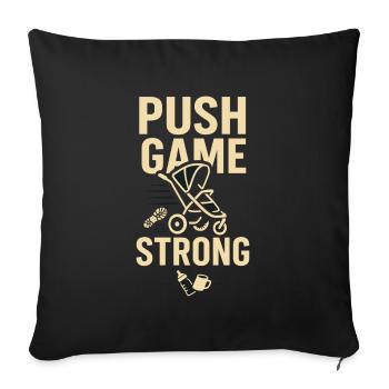 Nursery Dad Fatherhood Pride - Sofa pillowcase 17,3'' x 17,3'' (45 x 45 cm) - black - Front