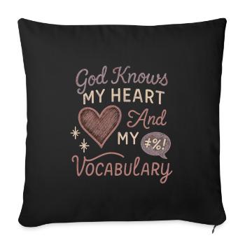 Christian Mom Faith Humor Mistakes - Sofa pillowcase 17,3'' x 17,3'' (45 x 45 cm) - black - Front