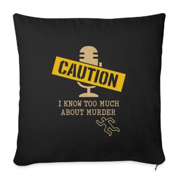 Murderino Fan Forensic Humor - Sofa pillowcase 17,3'' x 17,3'' (45 x 45 cm) - black - Front
