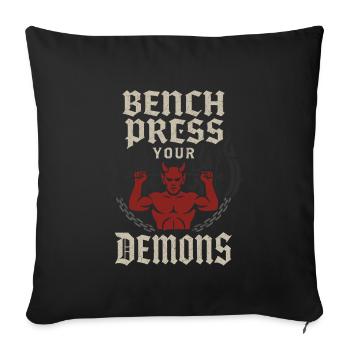 Goth Gym Dark Fitness Alternative Training Gothic - Sofa pillowcase 17,3'' x 17,3'' (45 x 45 cm) - black - Front