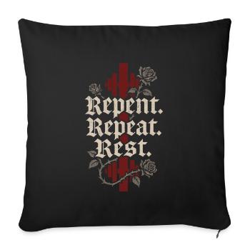 Goth Gym Dark Fitness Alternative Training Gothic - Sofa pillowcase 17,3'' x 17,3'' (45 x 45 cm) - black - Front