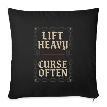 Goth Gym Dark Fitness Alternative Training Gothic - Sofa pillowcase 17,3'' x 17,3'' (45 x 45 cm) - black - Front