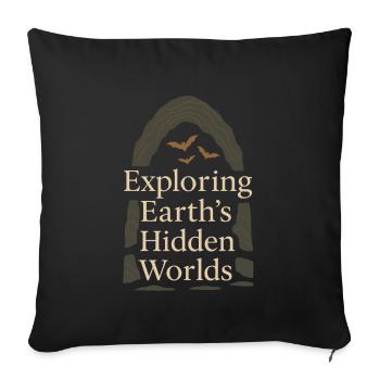 Speleology Cave Science Caving Student Geology - Sofa pillowcase 17,3'' x 17,3'' (45 x 45 cm) - black - Front