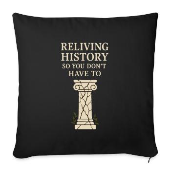 History Historian Humor Weird History History Nerd - Sofa pillowcase 17,3'' x 17,3'' (45 x 45 cm) - black - Front