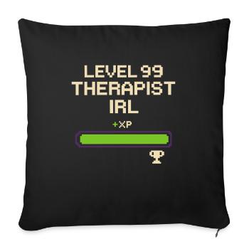 Therapist Gamer Emotional Controller Gamer Mental - Sofa pillowcase 17,3'' x 17,3'' (45 x 45 cm) - black - Front