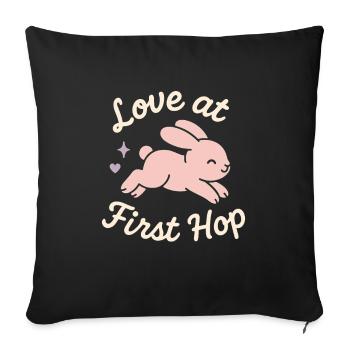 Lapin Maman Lapin Sauvetage Adopter, Acheter - Housse de coussin décorative 45 x 45 cm - noir - Devant