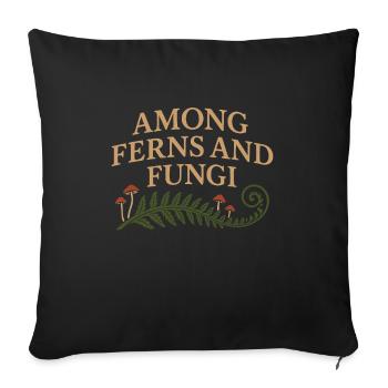 Mushroom Lover Cottagecore Aesthetic Nature Witch - Sofa pillowcase 17,3'' x 17,3'' (45 x 45 cm) - black - Front