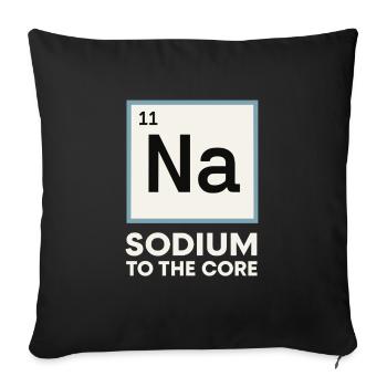 Salzliebhaber Natriumabhängiger Nacl Meme - Sofakissenbezug 45 x 45 cm - Schwarz - Vorne
