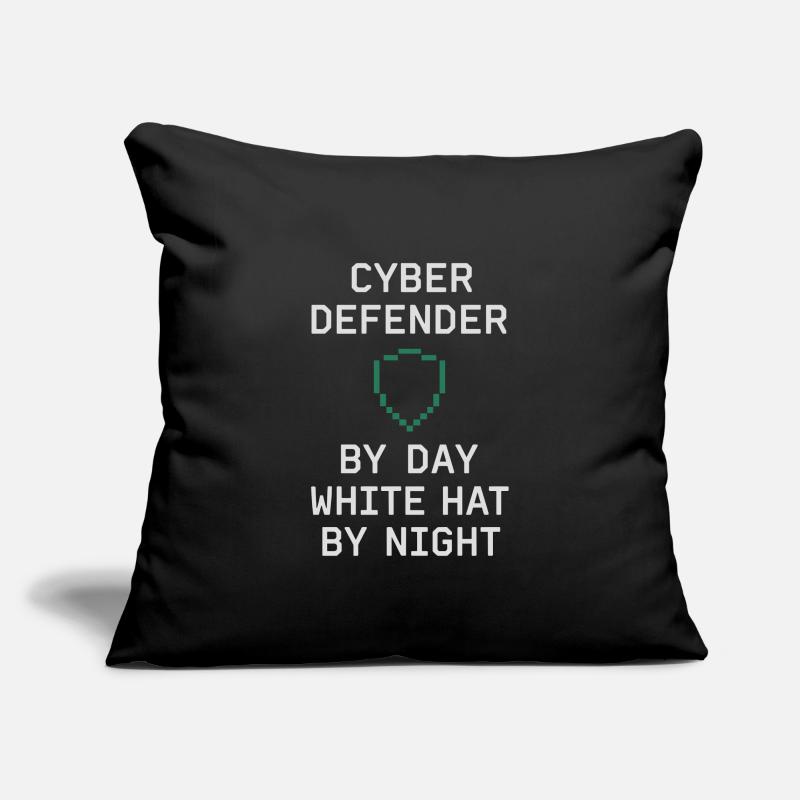 Cybersécurité Info Sec White Hat Hacker Éthique Housse de coussin décorative 45 x 45 cm