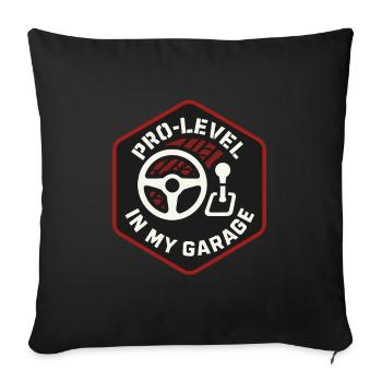 Sim Racing Simulator Cockpit Esports Racer - Housse de coussin décorative 45 x 45 cm - noir - Devant