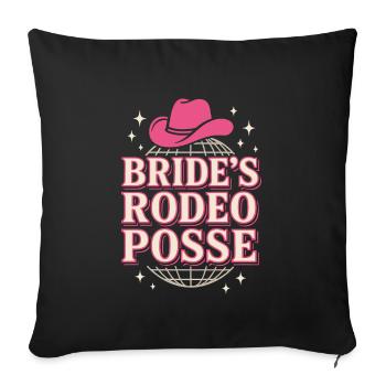 Disco Coirl Western Enterrement de vie de jeune fille - Housse de coussin décorative 45 x 45 cm - noir - Devant