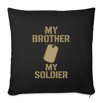 Proud Army Sister Military Sibling Service Family - Sofakissenbezug 45 x 45 cm - Schwarz - Vorne